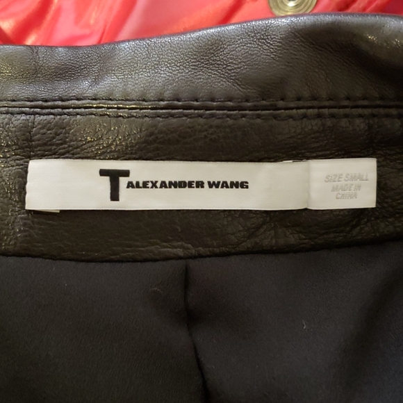 T by Alexander Wang Tweed Bomber leather trim - Picture 4 of 5